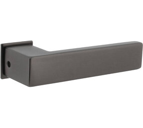 Intersteel Deurkruk Amsterdam met rozet zelfklevend 30x30x3mm antraciet grijs