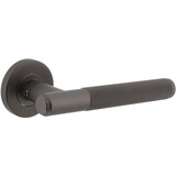 Intersteel Deurkruk Rombo op rozet verdekt ø53x8mm met nokken antraciet grijs