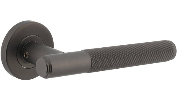 Intersteel Deurkruk Rombo op rozet verdekt ø53x8mm met nokken antraciet grijs Intersteel Deurkruk Rombo op rozet verdekt ø53x8mm met nokken antraciet grijs