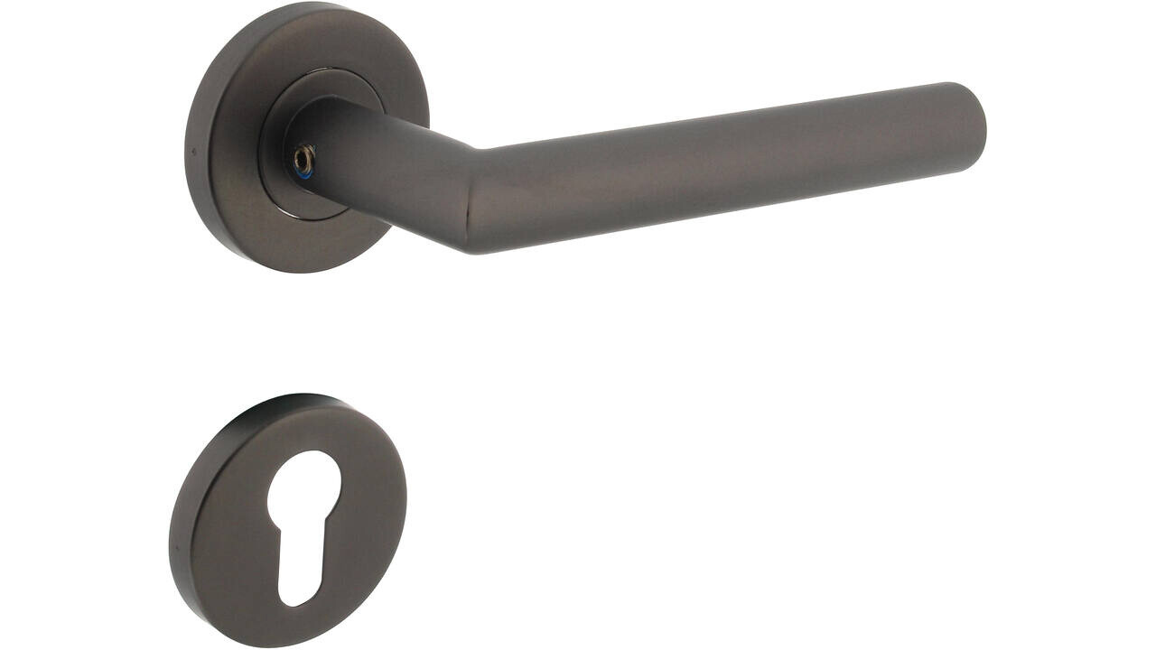 Intersteel Deurkruk Jura op rozet verdekt ø53x8mm met nokken antraciet grijs