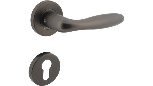 Intersteel Deurkruk Jupiter op rozet verdekt ø53x8mm met nokken antraciet grijs Intersteel Deurkruk Jupiter op rozet verdekt ø53x8mm met nokken antraciet grijs