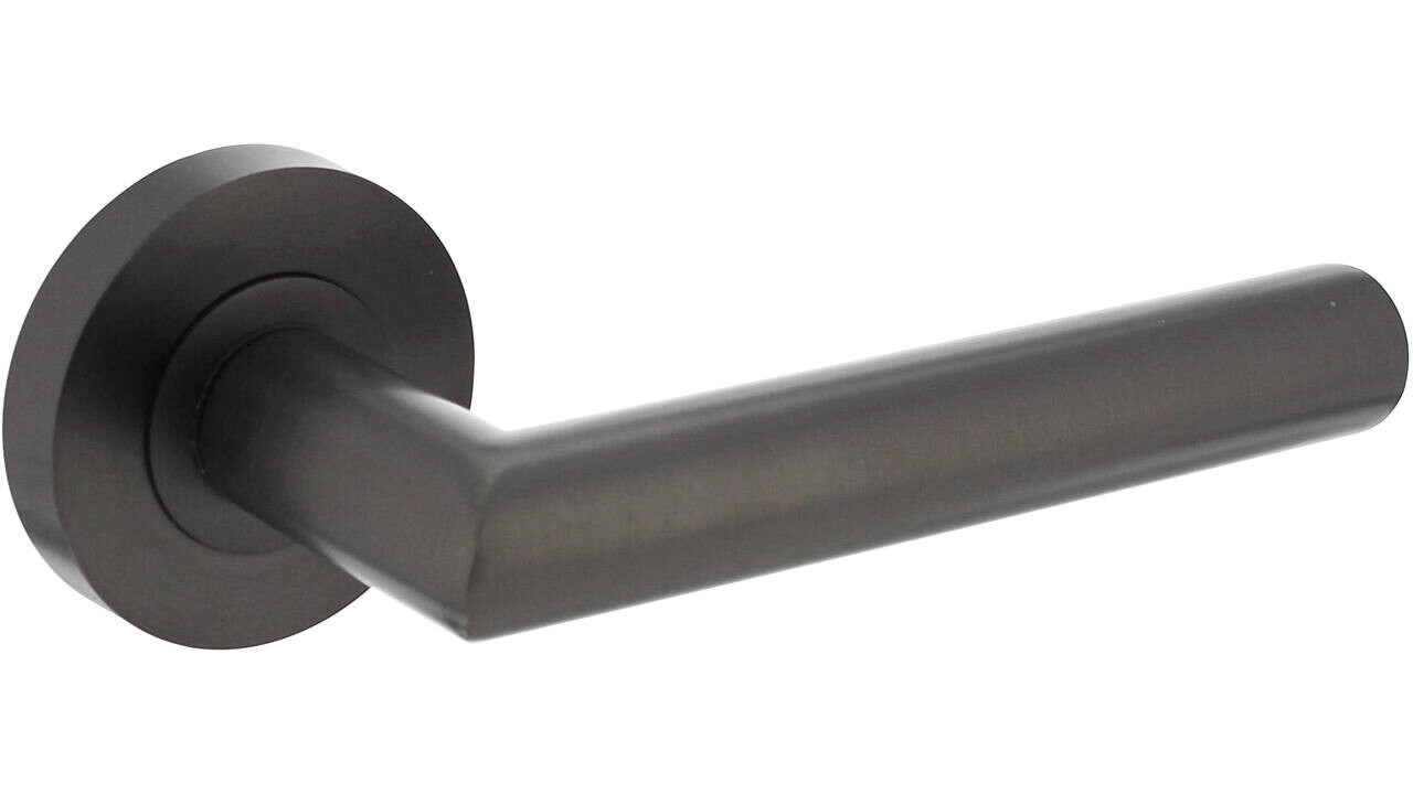 Intersteel Deurkruk Bastian op rozet verdekt ø52x10mm met nokken antraciet grijs