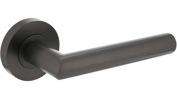 Intersteel Deurkruk Bastian op rozet verdekt ø52x10mm met nokken antraciet grijs