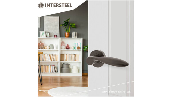 Intersteel Deurkruk George op rozet verdekt ø52x10mm met nokken antraciet grijs
