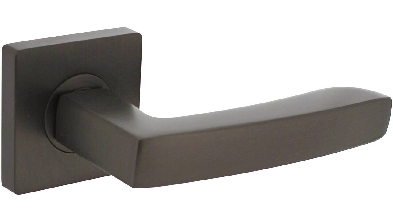 Intersteel Deurkruk Minos op rozet verdekt 55x55x10mm met nokken antraciet grijs