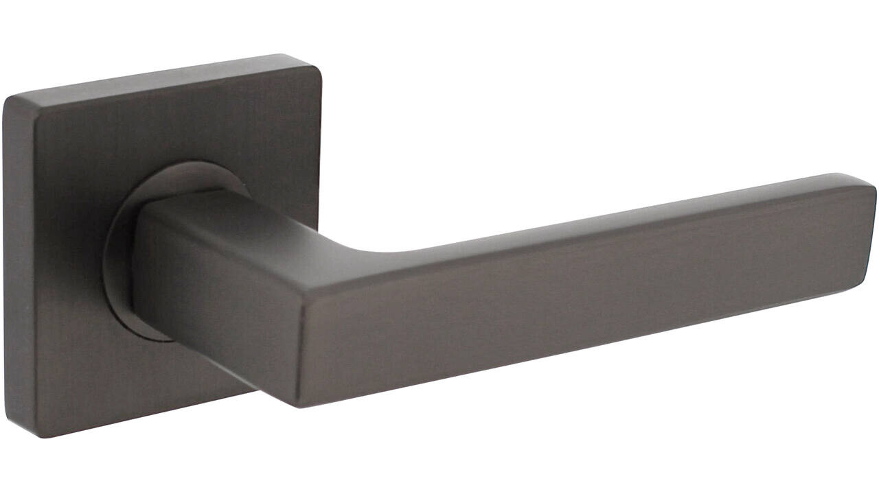 Intersteel Deurkruk Hera op rozet verdekt 55x55x10mm met nokken antraciet grijs