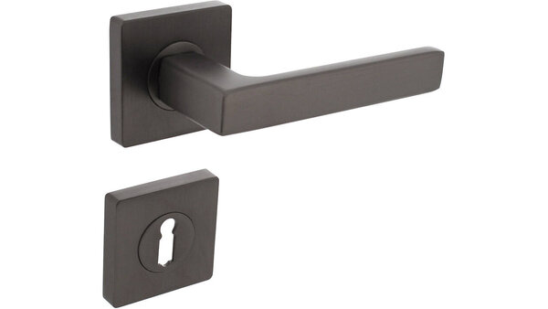 Intersteel Deurkruk Hera op rozet verdekt 55x55x10mm met nokken antraciet grijs