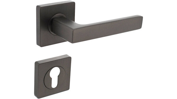 Intersteel Deurkruk Hera op rozet verdekt 55x55x10mm met nokken antraciet grijs