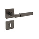 Intersteel Deurkruk Baustil op rozet verdekt 55x55x10mm met nokken antraciet grijs