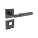 Intersteel Deurkruk Baustil op rozet verdekt 55x55x10mm met nokken antraciet grijs