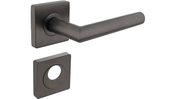Intersteel Deurkruk Bastian op rozet verdekt 55x55x10mm met nokken antraciet grijs Intersteel Deurkruk Bastian op rozet verdekt 55x55x10mm met nokken antraciet grijs