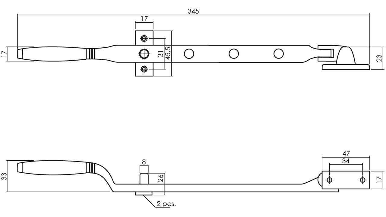 Intersteel Raamuitzetter Ton met stelpennen in diverse kleuren
