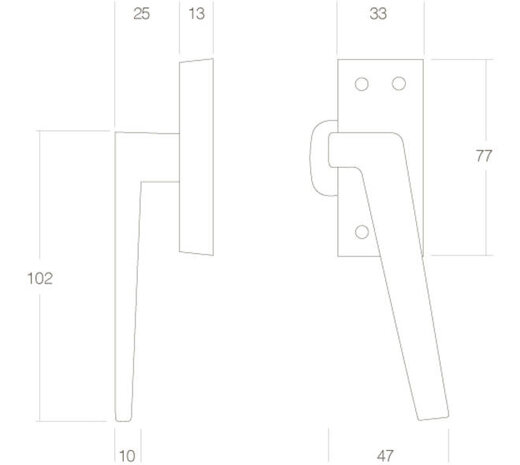 Intersteel Raamsluiting met ventilatiestand in diverse kleuren