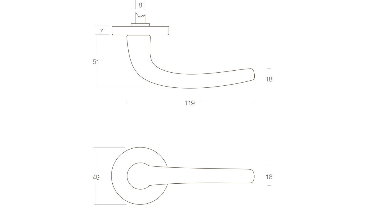 Intersteel Deurkruk Cosmos op rozet verdekt ø49x7mm messing gelakt Intersteel Deurkruk Cosmos op rozet verdekt ø49x7mm messing gelakt