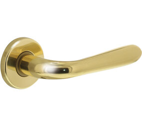 Intersteel Deurkruk Jupiter op rozet verdekt ø49x7mm messing gelakt