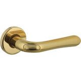Intersteel Deurkruk Saturnus op rozet verdekt ø49x7mm messing gelakt