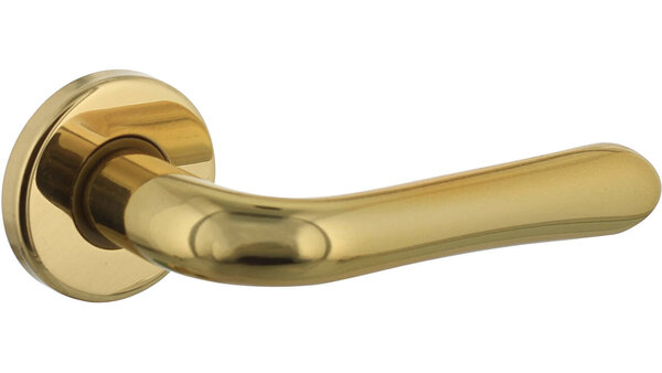 Intersteel Deurkruk Saturnus op rozet verdekt ø49x7mm messing gelakt