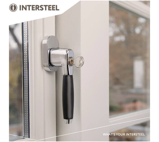 Intersteel Raamkruk Ton 400 afsluitbaar op ovale rozet in diverse kleuren