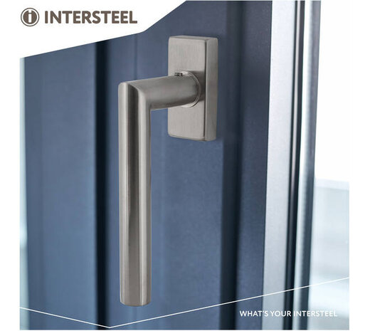 Intersteel Raamkruk Jura op rechthoekige rozet structuur  in diverse kleuren