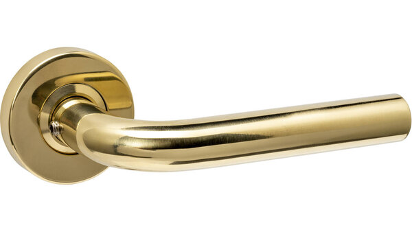 Intersteel Deurkruk Luzern op rozet verdekt ø53x10mm PVD messingkleur