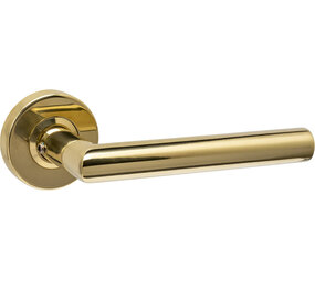 Intersteel Deurkruk Jura op rozet verdekt ø53x10mm PVD messingkleur