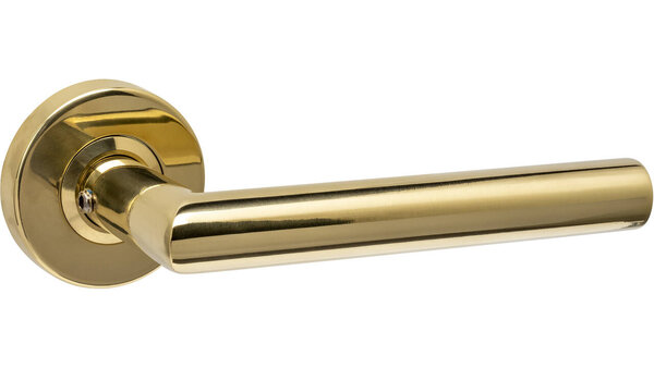 Intersteel Deurkruk Jura op rozet verdekt ø53x10mm PVD messingkleur