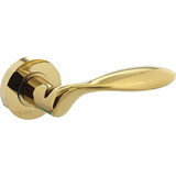 Intersteel Deurkruk George op rozet verdekt ø52x10mm met nokken PVD messingkleur