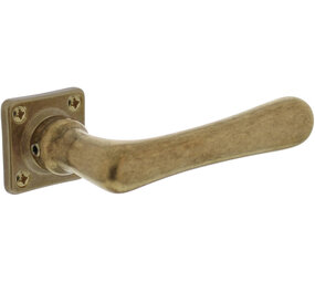 Intersteel Deurkruk Trento met rozet 38x38x5mm messing getrommeld