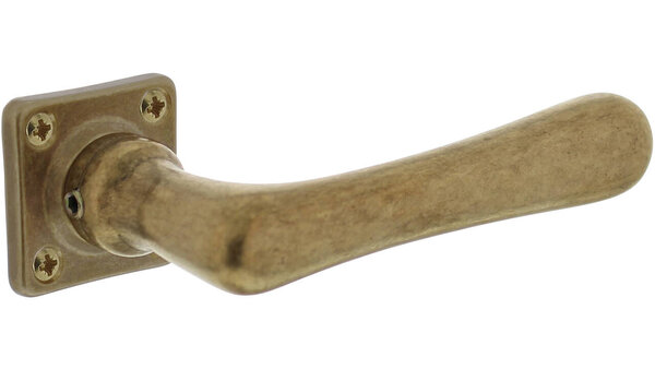 Intersteel Deurkruk Trento met rozet 38x38x5mm messing getrommeld