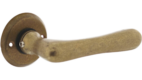 Intersteel Deurkruk Trento met rozet ø50x5mm messing getrommeld