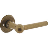 Intersteel Deurkruk L/L bol met rozet ø50x5mm messing getrommeld