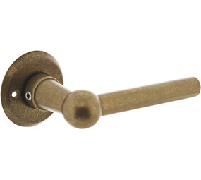 Intersteel Deurkruk L/L bol met rozet ø50x5mm messing getrommeld