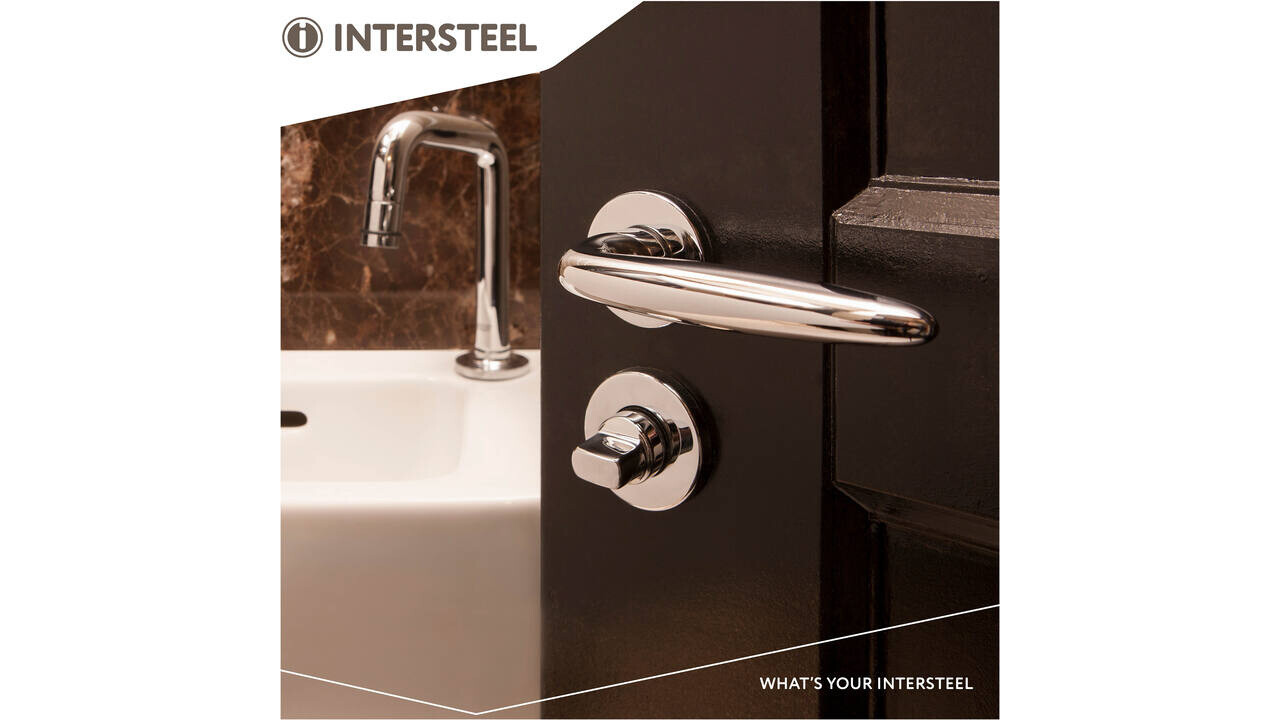 Intersteel Deurkruk Sigaar op rozet verdekt ø49x7mm chroom