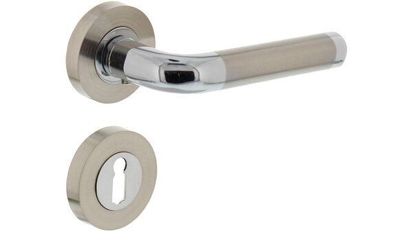 Intersteel Deurkruk Agatha op rozet verdekt ø52x10mm met nokken chroom/nikkel mat