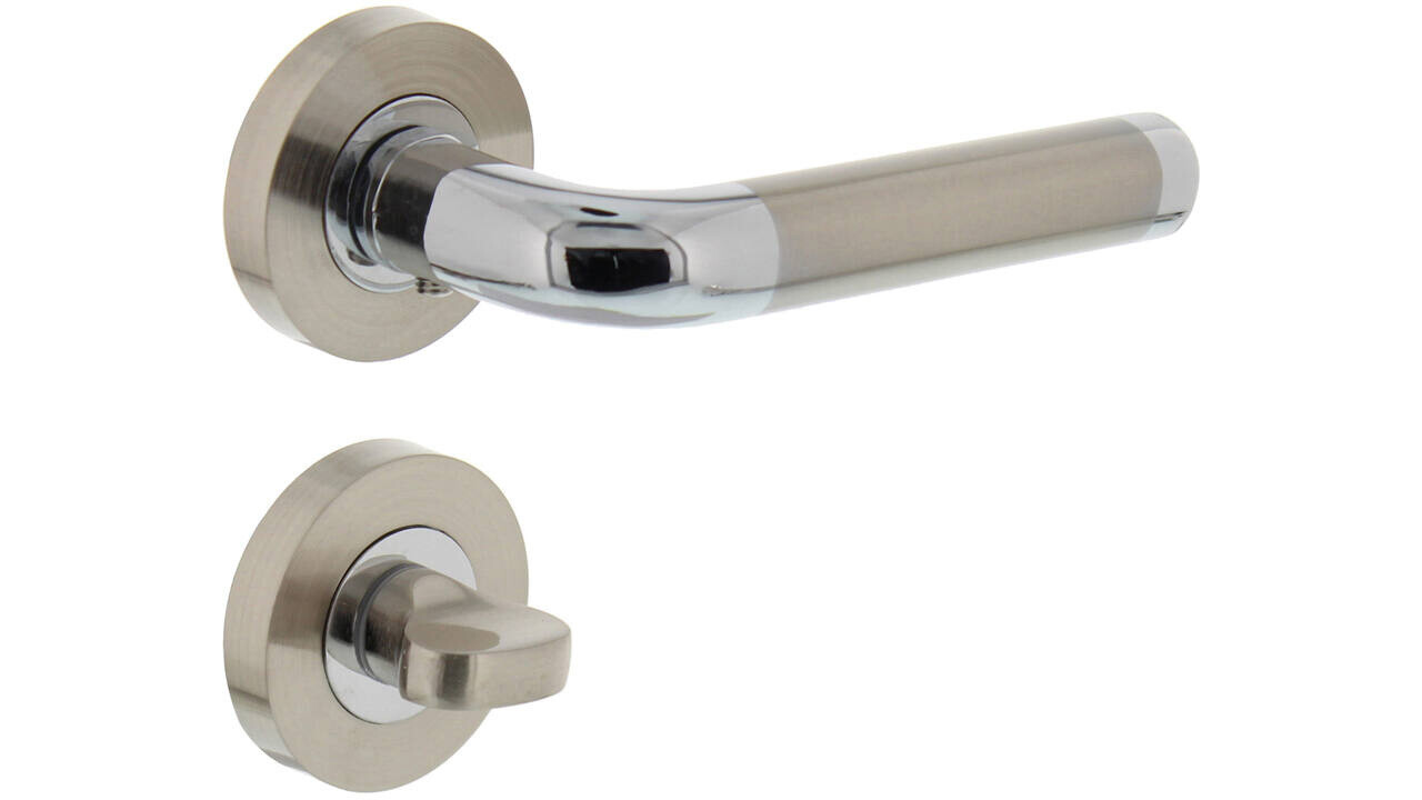 Intersteel Deurkruk Agatha op rozet verdekt ø52x10mm met nokken chroom/nikkel mat