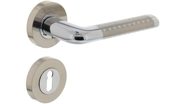 Intersteel Deurkruk Marion op rozet verdekt ø52x10mm met nokken chroom/nikkel mat