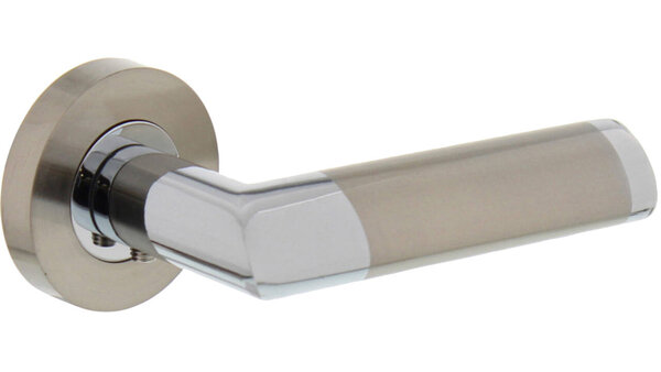 Intersteel Deurkruk Nicol op rozet verdekt ø52x10mm met nokken chroom/nikkel mat