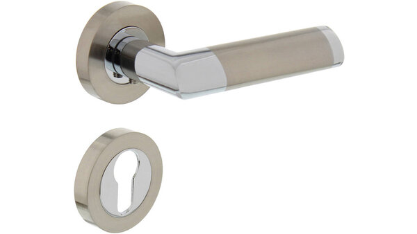 Intersteel Deurkruk Nicol op rozet verdekt ø52x10mm met nokken chroom/nikkel mat