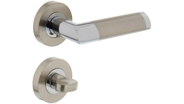 Intersteel Deurkruk Nicol op rozet verdekt ø52x10mm met nokken chroom/nikkel mat