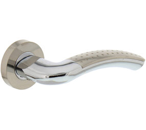 Intersteel Deurkruk Sharon op rozet verdekt ø52x10mm met nokken chroom/nikkel mat