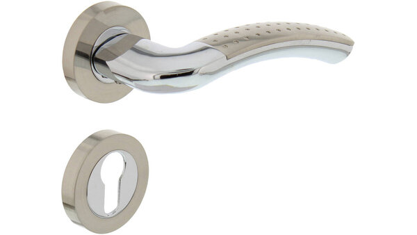 Intersteel Deurkruk Sharon op rozet verdekt ø52x10mm met nokken chroom/nikkel mat