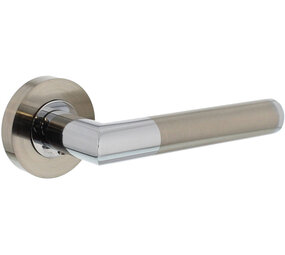 Intersteel Deurkruk Bastian op rozet verdekt ø52x10mm met nokken chroom/nikkel mat