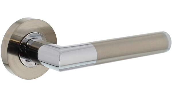 Intersteel Deurkruk Bastian op rozet verdekt ø52x10mm met nokken chroom/nikkel mat