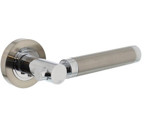 Intersteel Deurkruk Birgit op rozet verdekt ø52x10mm met nokken chroom/nikkel mat