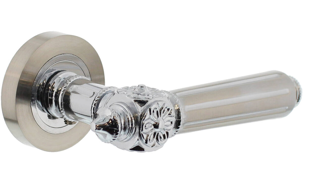 Intersteel Deurkruk Julietta op rozet verdekt ø52x10mm met nokken chroom/nikkel mat