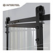 Intersteel  DIY schuifdeur Cubo zwart incl. transparant glas 980x2150x28mm + zwart ophangsysteem Basic