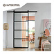Intersteel  DIY schuifdeur Cubo zwart incl. transparant glas 980x2150x28mm + zwart ophangsysteem Basic
