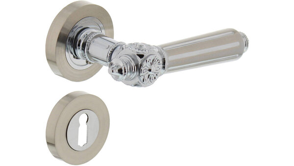 Intersteel Deurkruk Julietta op rozet verdekt ø52x10mm met nokken chroom/nikkel mat