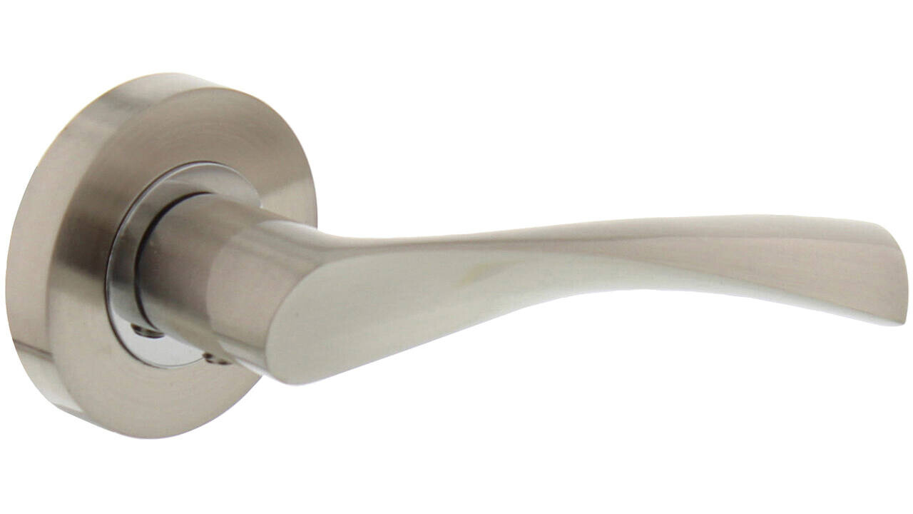 Intersteel Deurkruk Giussy op rozet verdekt ø52x10mm met nokken nikkel mat