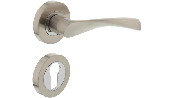 Intersteel Deurkruk Giussy op rozet verdekt ø52x10mm met nokken nikkel mat